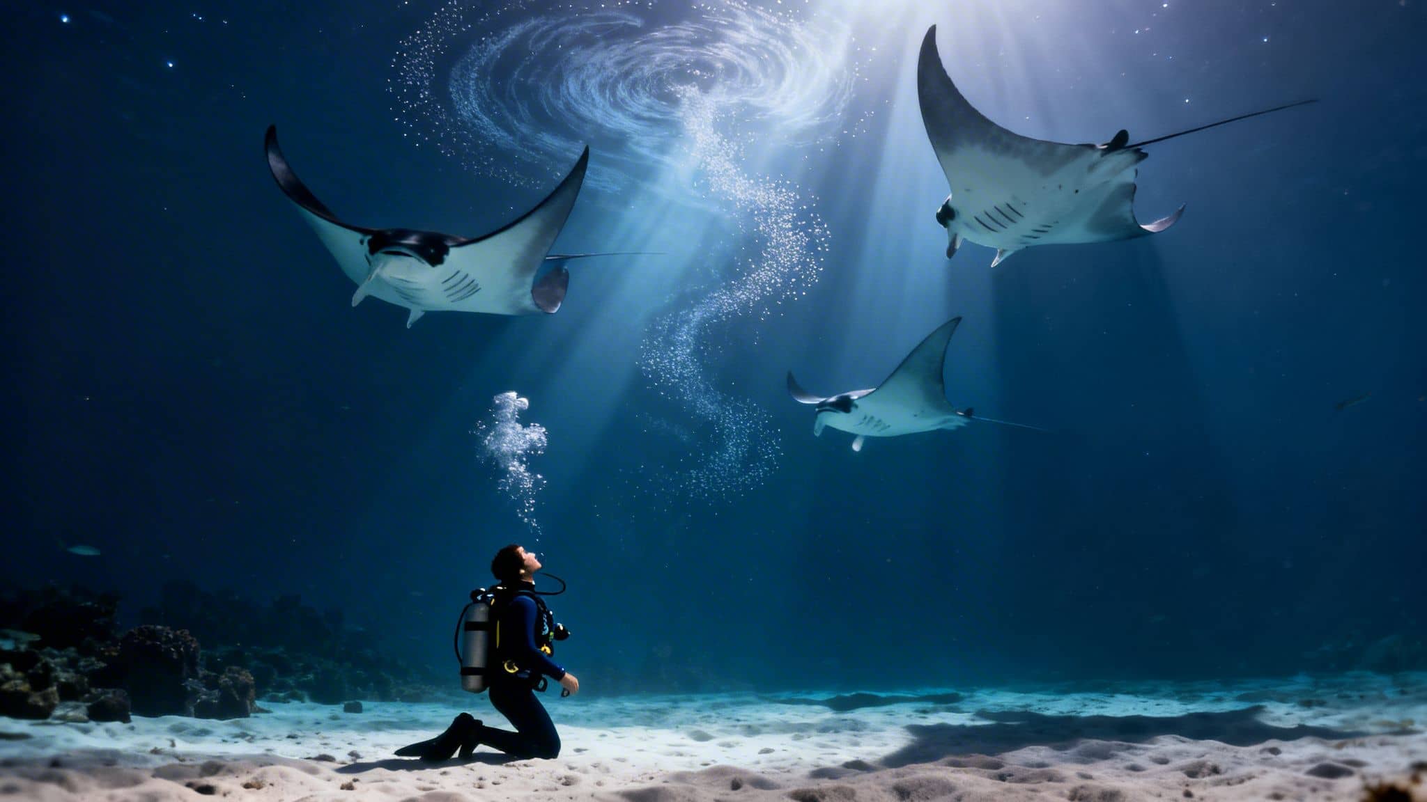 Explore manta ray night dive kailua kona: Nighttime marine ballet & tours