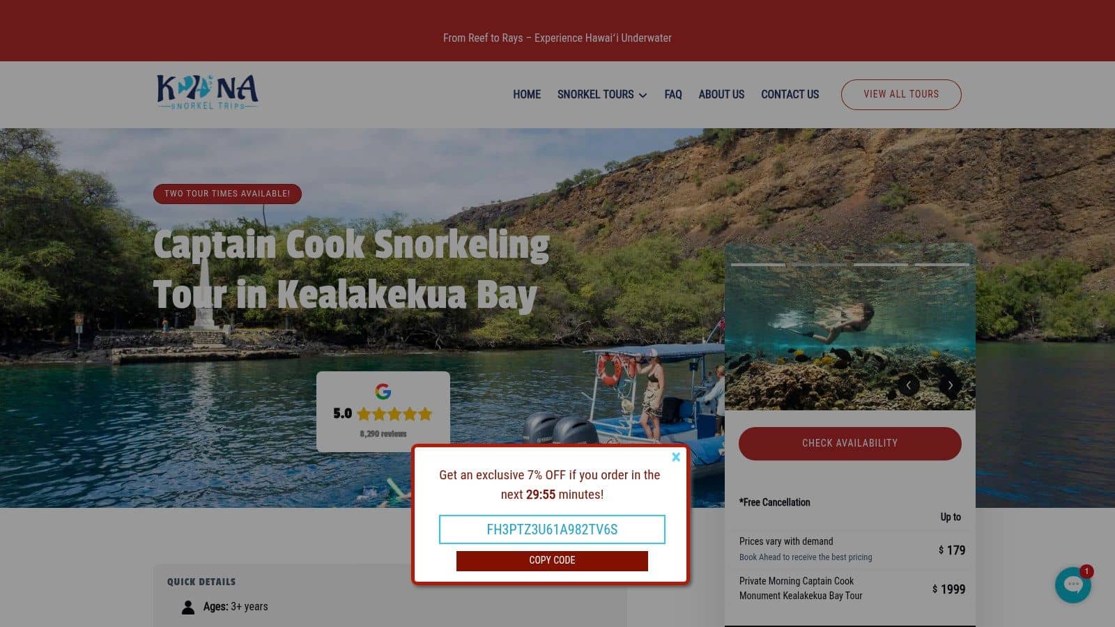 Kona Snorkel Trips