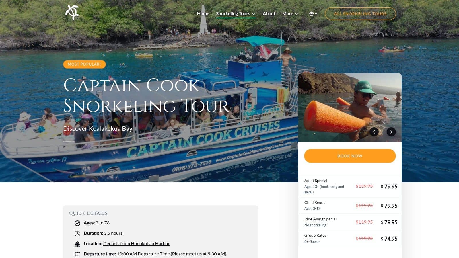 Captain Cook Snorkeling Cruises