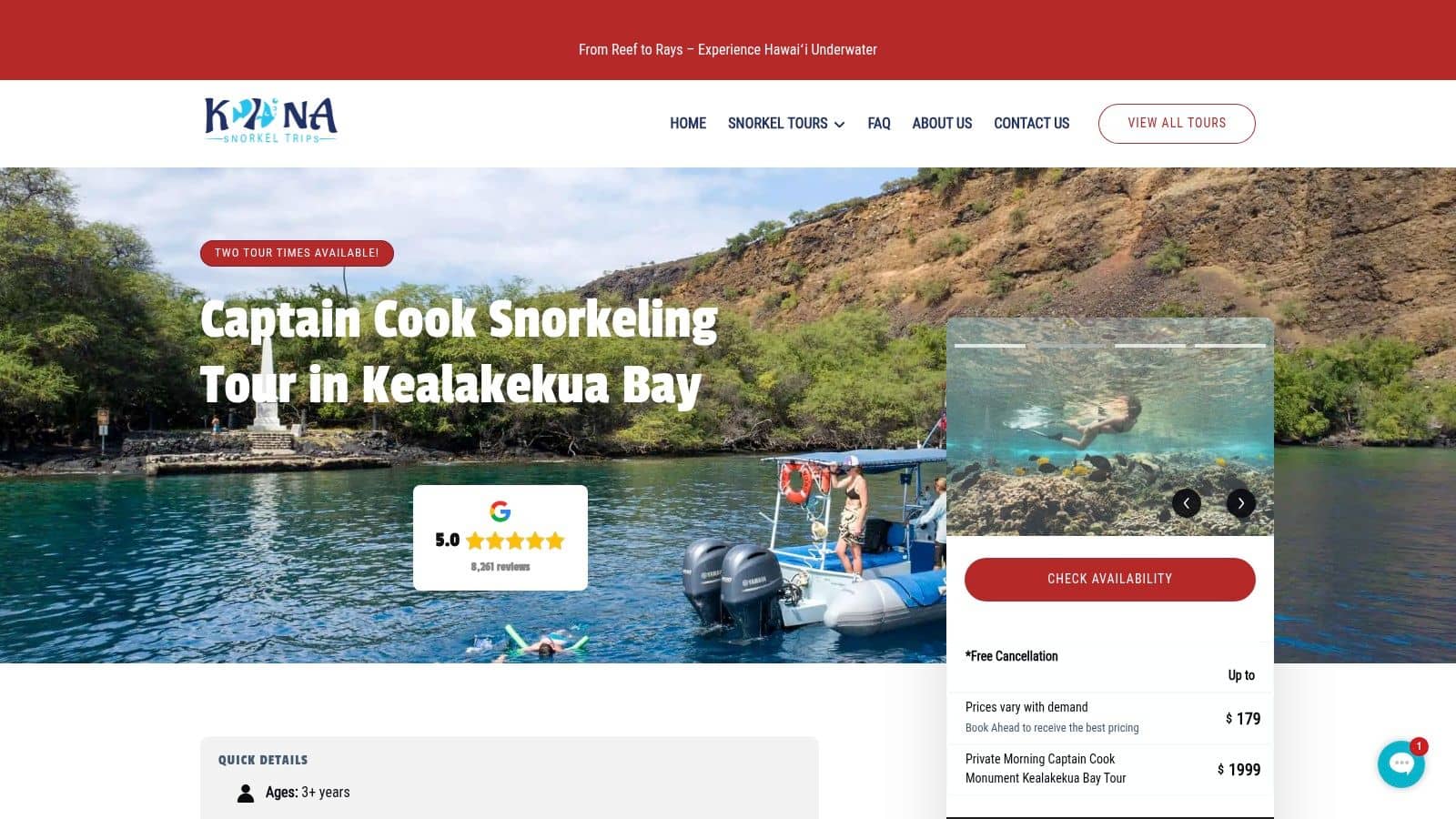 Kona Snorkel Trips